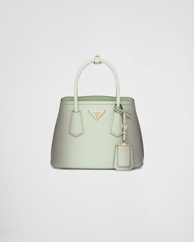 Prada Double Saffiano Leather Mini-Bag - Green