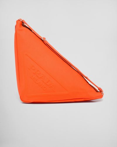 Prada Canvas Triangle Bag - Orange