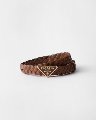 Prada Nappa Leather Belt - Brown