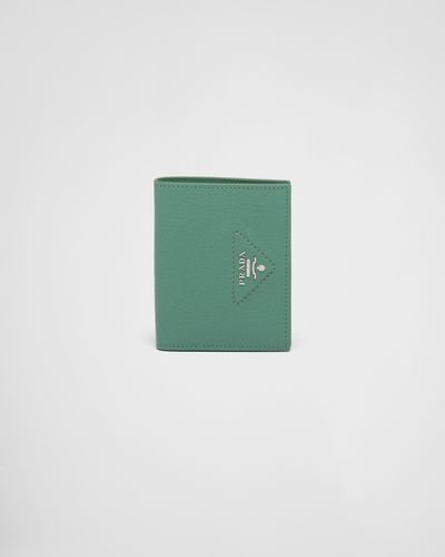 Prada Small Leather Wallet - Green