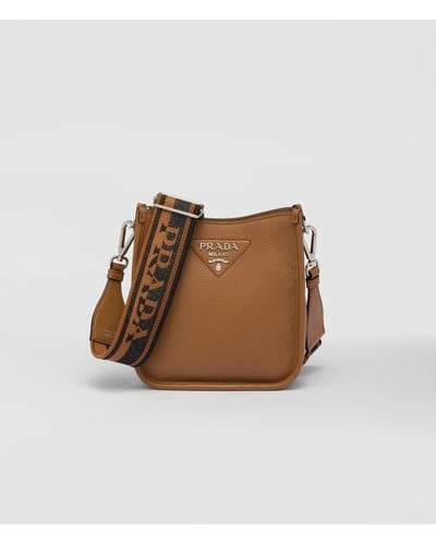 Prada Leather Mini Shoulder Bag - Brown