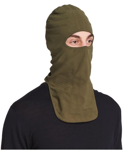 Prada Technical Knit Ski Mask - Green
