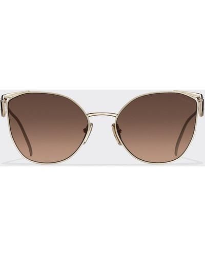 Prada Sunglasses With Triangle Logo - Brown