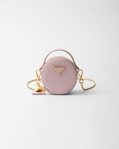 Prada Saffiano Leather Mini-Pouch - Pink