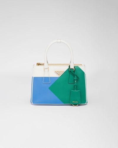 Prada Small Galleria Saffiano Special Edition Bag - Blue