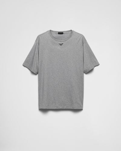 Prada Cotton T-Shirt - Grey