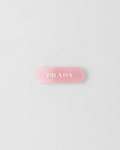 Prada Haarspange Aus Plexiglas - Pink