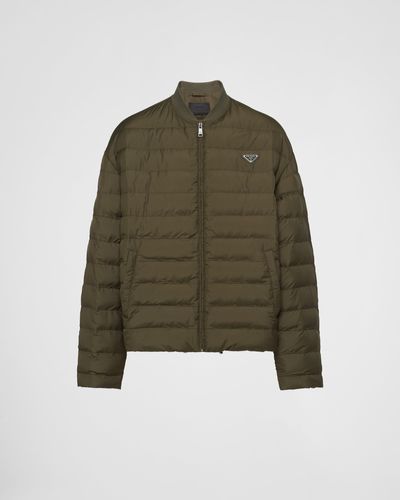 Prada Technical Fabric Down Jacket - Green