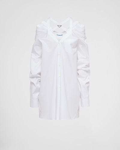 Prada Poplin Mini-Dress - White