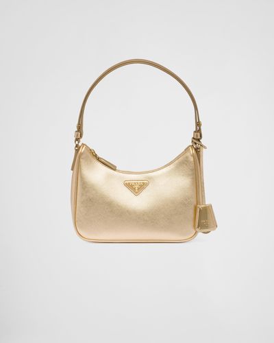 Prada Re-Edition Saffiano Leather Mini-Bag - White