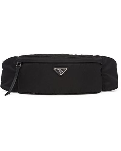 Prada Ladies Black Padded Re-nylon Belt Bag