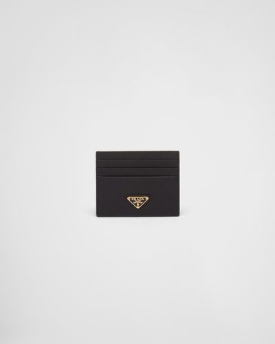 Prada Saffiano Leather Card Holder - White