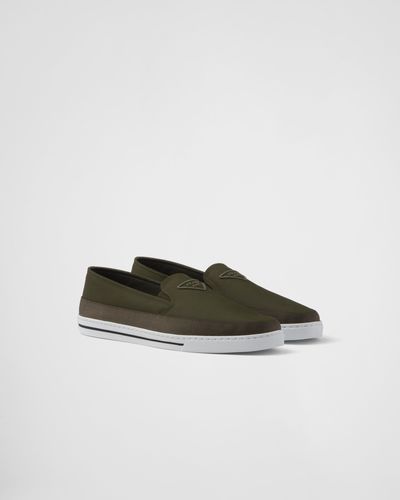 Prada Re-Nylon Slip-On Sneakers - Green