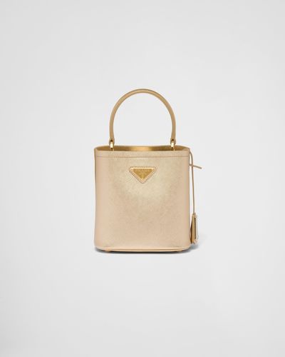 Prada Panier Saffiano Leather Mini-Bag - White