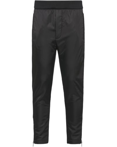 Prada Technical Cotton Fleece And Re-Nylon Gabardine Sweatpants - Black