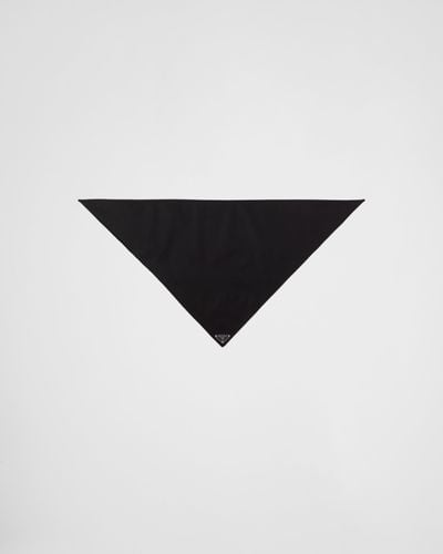 Prada Re-nylon Logo-plaque Scarf - Black