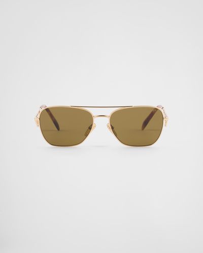 Prada Sunglasses With Triangle Logo - Natural