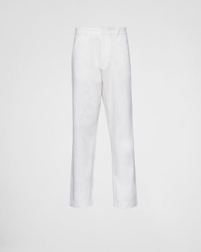Prada Bull Denim Trousers - White