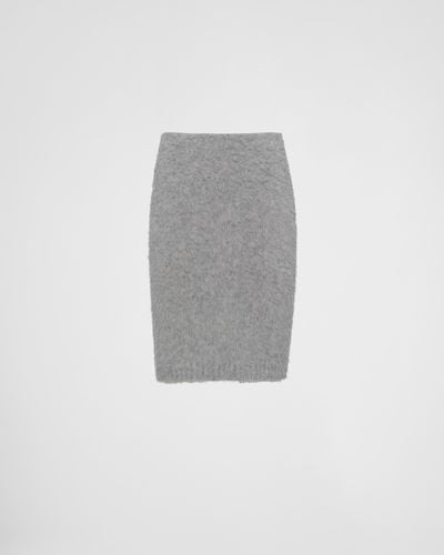Prada Cashmere Skirt - Gray