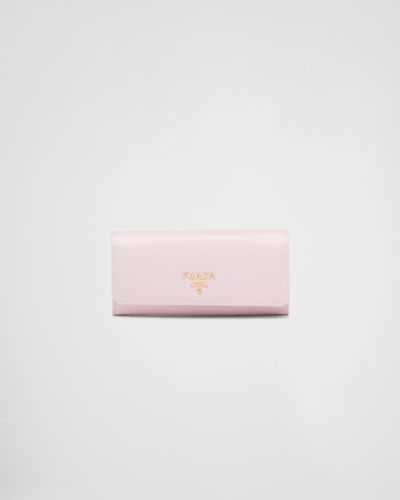 Prada Large Saffiano Leather Wallet - Pink