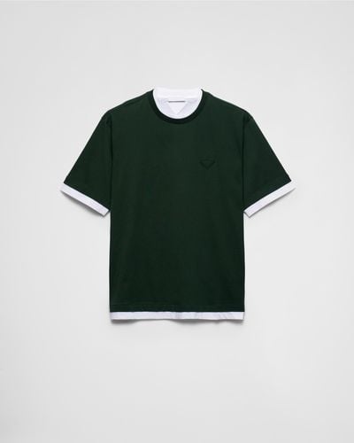 Prada Cotton T-Shirt - Green