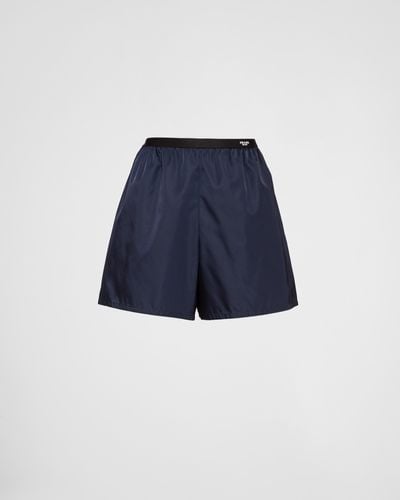 Prada Re-nylon Shorts - Blue