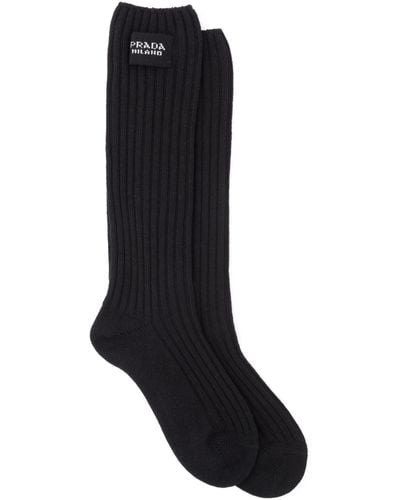 Prada Wool And Cashmere Socks - Black