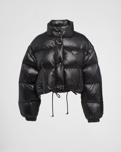 Prada Re-nylon Convertible Down Jacket - Black
