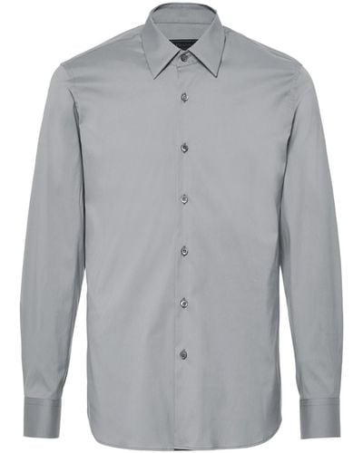 Prada Stretch Poplin Shirt - Gray