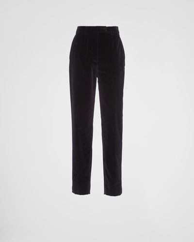 Prada Velvet Pants - Black
