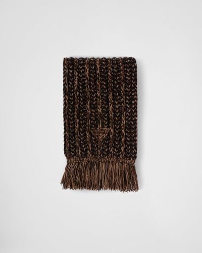 Prada Wool And Cashmere Scarf - Brown