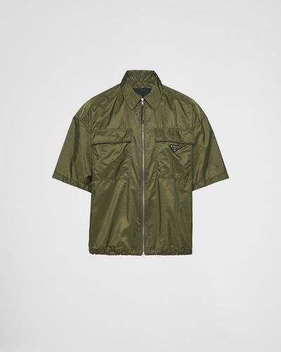 Prada Short-sleeve Light Re-nylon Shirt - Green