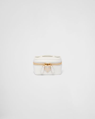 Prada Saffiano Leather Jewelry Beauty Case - White