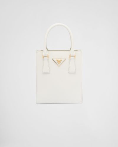 Prada Saffiano Leather Handbag - White