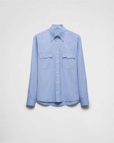 Prada Poplin Shirt - Blue