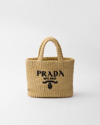 Prada Small Crochet Tote Bag - Metallic