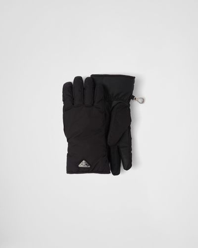 Prada Handschuhe Aus Re-Nylon - Schwarz