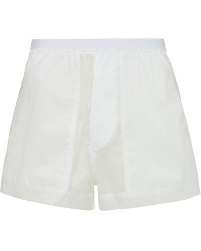 Prada Shorts In Ripstop - Bianco