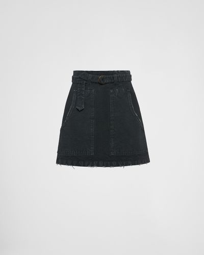 Prada Canvas Miniskirt - Black