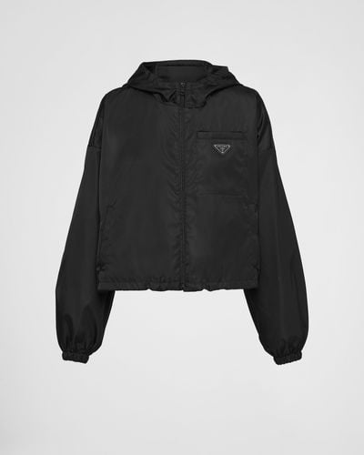 Prada Re-nylon Cropped Jacket - Black