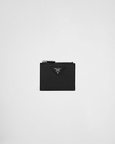 Prada Small Leather Wallet - Black