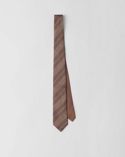 Prada Krawatte Aus Seide - Weiß