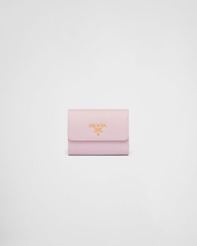 Prada Portemonnaie Aus Saffiano-Leder - Pink