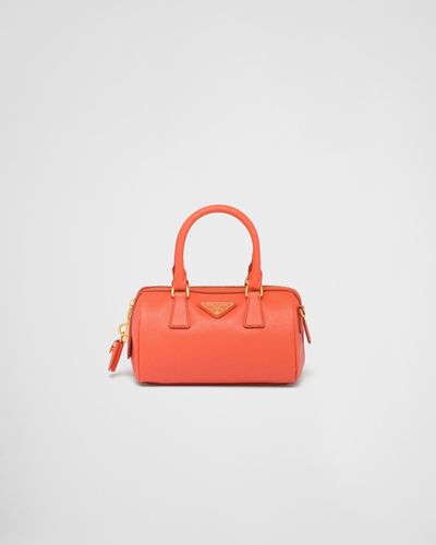 Prada Saffiano Leather Top-handle Bag - Red