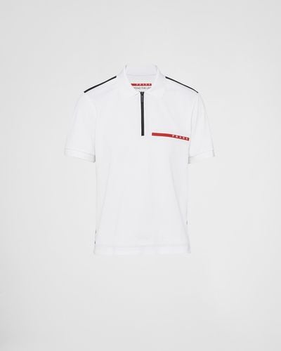 Prada Piqué Polo Shirt - White