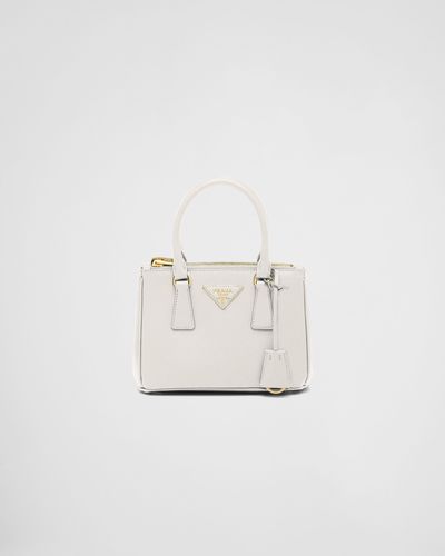 Prada Galleria Saffiano Leather Mini-Bag - White