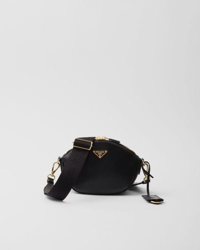 Prada Leather Mini Shoulder Bag - Black