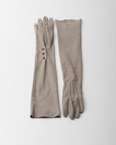 Prada Suede Gloves - Multicolour