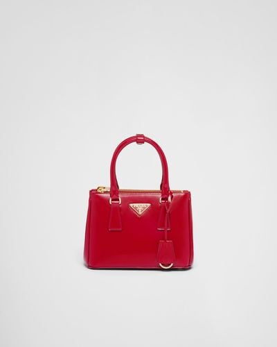 Prada Galleria Patent Leather Mini Bag - Red