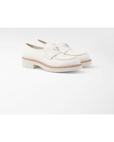 Prada Leather Loafers - White